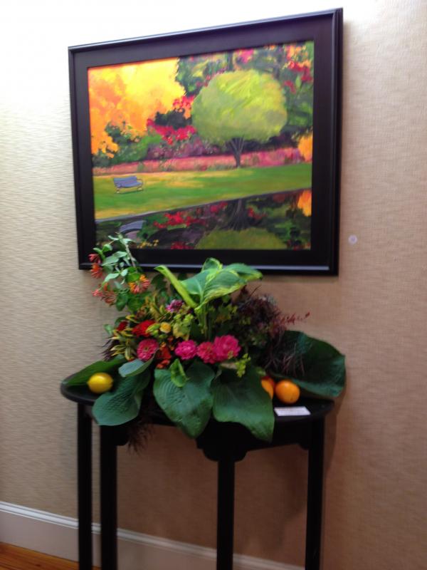 “Art in Bloom” features floral arrangements created by members and inspired by art on exhibit at the Marion Art Center. COURTESY MARION GARDEN GROUP